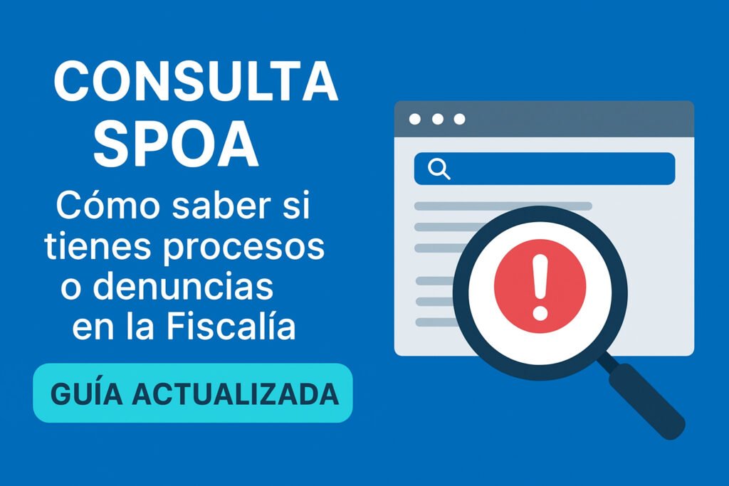 Pantalla del sistema SPOA de la Fiscalía General mostrando consulta de antecedentes de vehículo